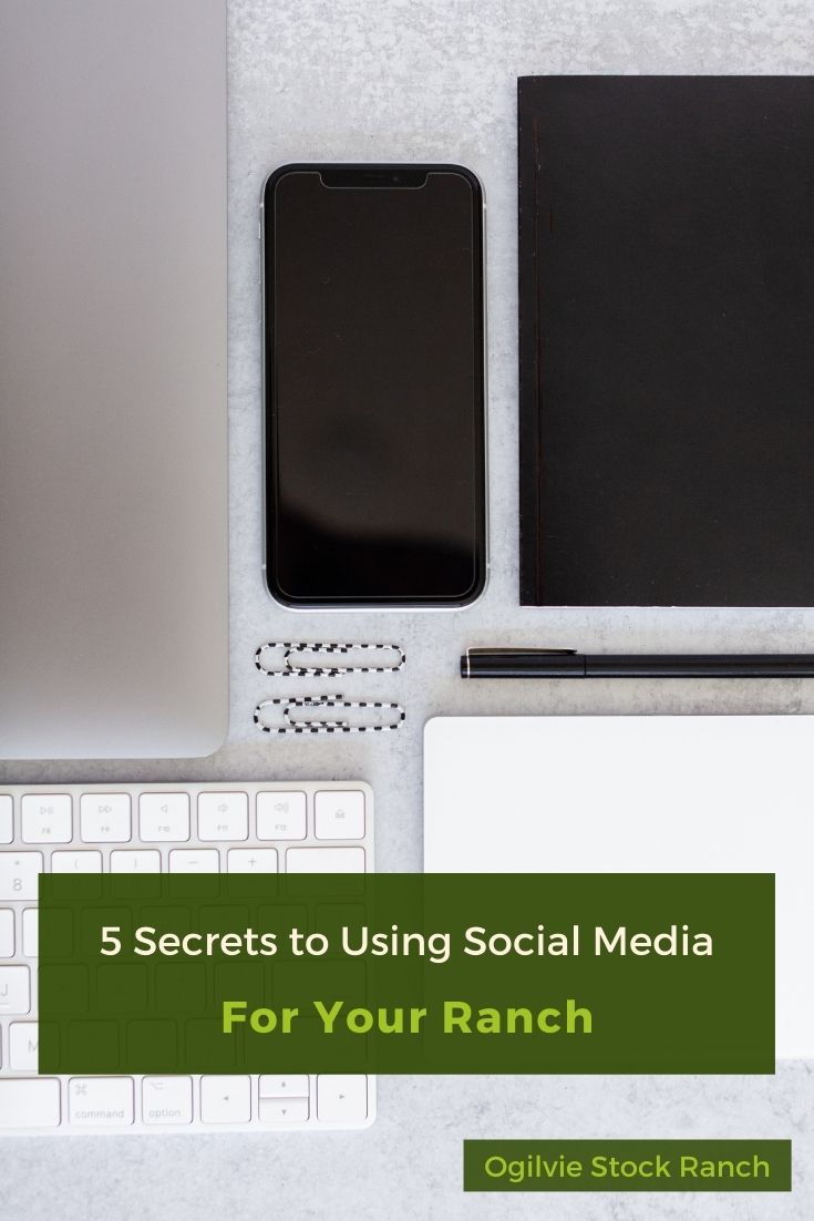 Social Media for Your Ranch. Here are my 5 tips for effectively using social media to increase awareness of your ranch and in turn help increase your sales. #socialmediamarketing #cattlemarketing #ranchmarketing